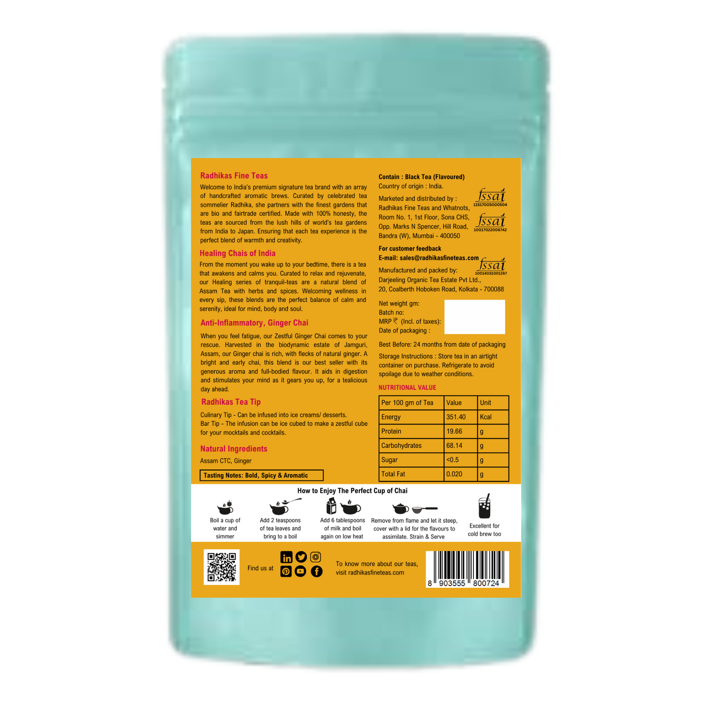 ANTI-INFLAMMATORY Ginger Chai