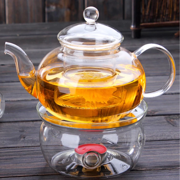 Glass Kettle Tea-Lite Set