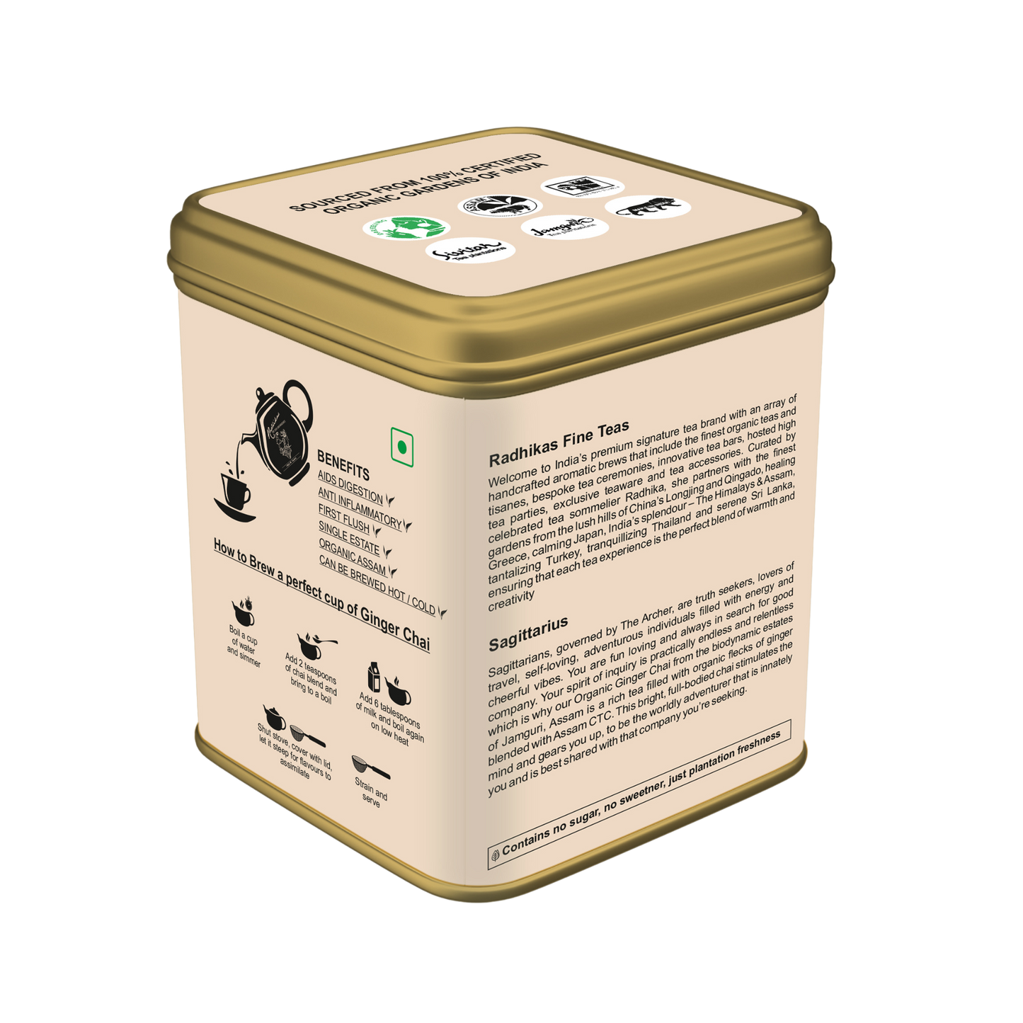 Sagittarius Ginger Chai - A special blend that celebrates the Adventurous, Zodiac Tea Collection, Gifting