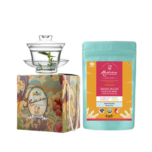 Glass Gaiwan and Assam Masala Tea Gift Box