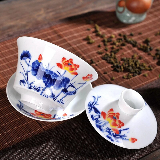 Gaiwan The Brewing Cup With Saucer - The Oriental Teacup Saucer And Lid - Radhikas Fine Teas and Whatnots