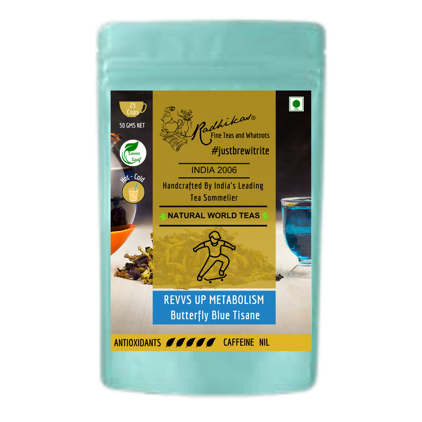 REVVS UP METABOLISM Butterfly Blue Tisane - A Magical and Colorful Drink