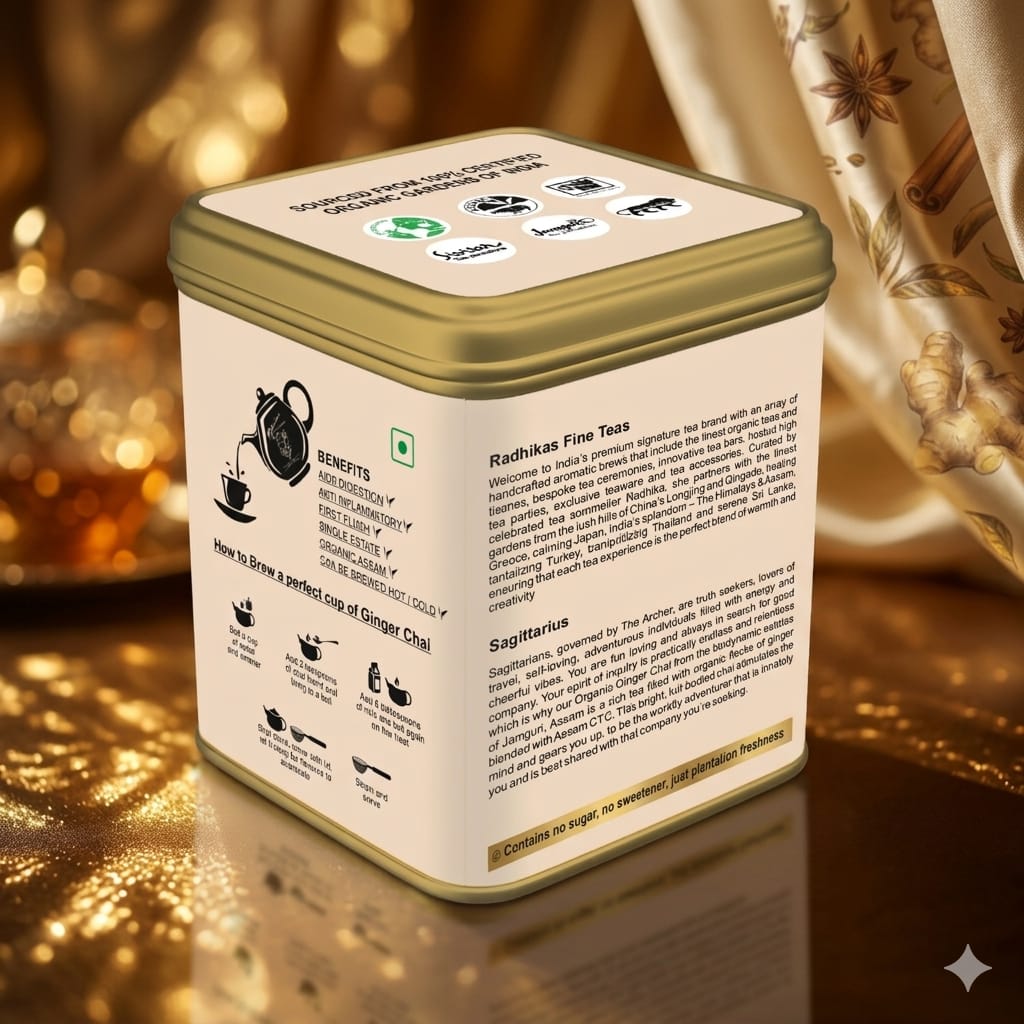 Thé cadeau Sagittaire Zodiaque – Chaï épicé au gingembre acidulé