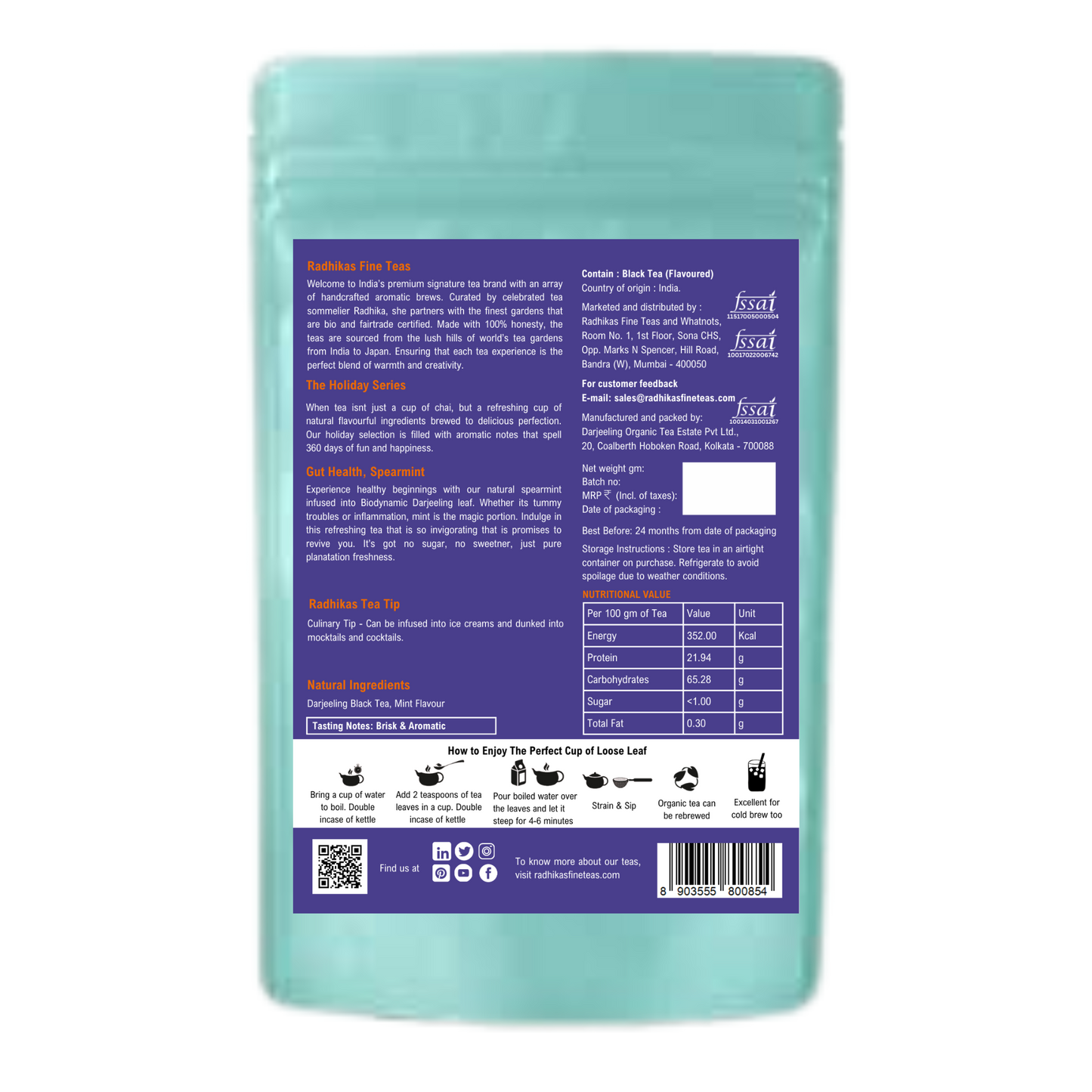 GUT HEALTH Spearmint Darjeeling Leaf - How Spearmint Tea Can Enhance Your Mood and Focus