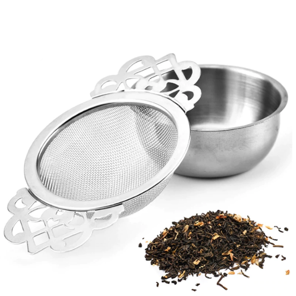Stainless Steel Tea Strainer with Holder
