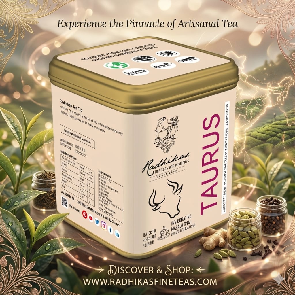 Coffret cadeau thé signe astrologique Taureau – Thé Chaï Masala indien authentique