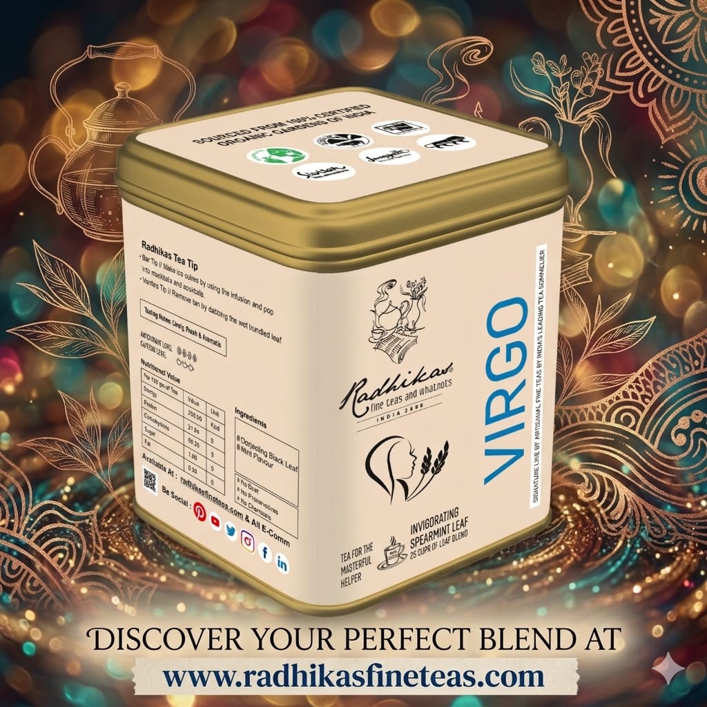Virgo Zodiac Tea Gift – Darjeeling Spearmint Tea