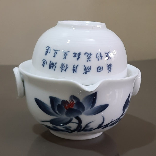 Double Brewing Set, Style Gaiwan Cum Sipping Cup - Tea brewing and sipping set all in one go - Radhikas Fine Teas and Whatnots