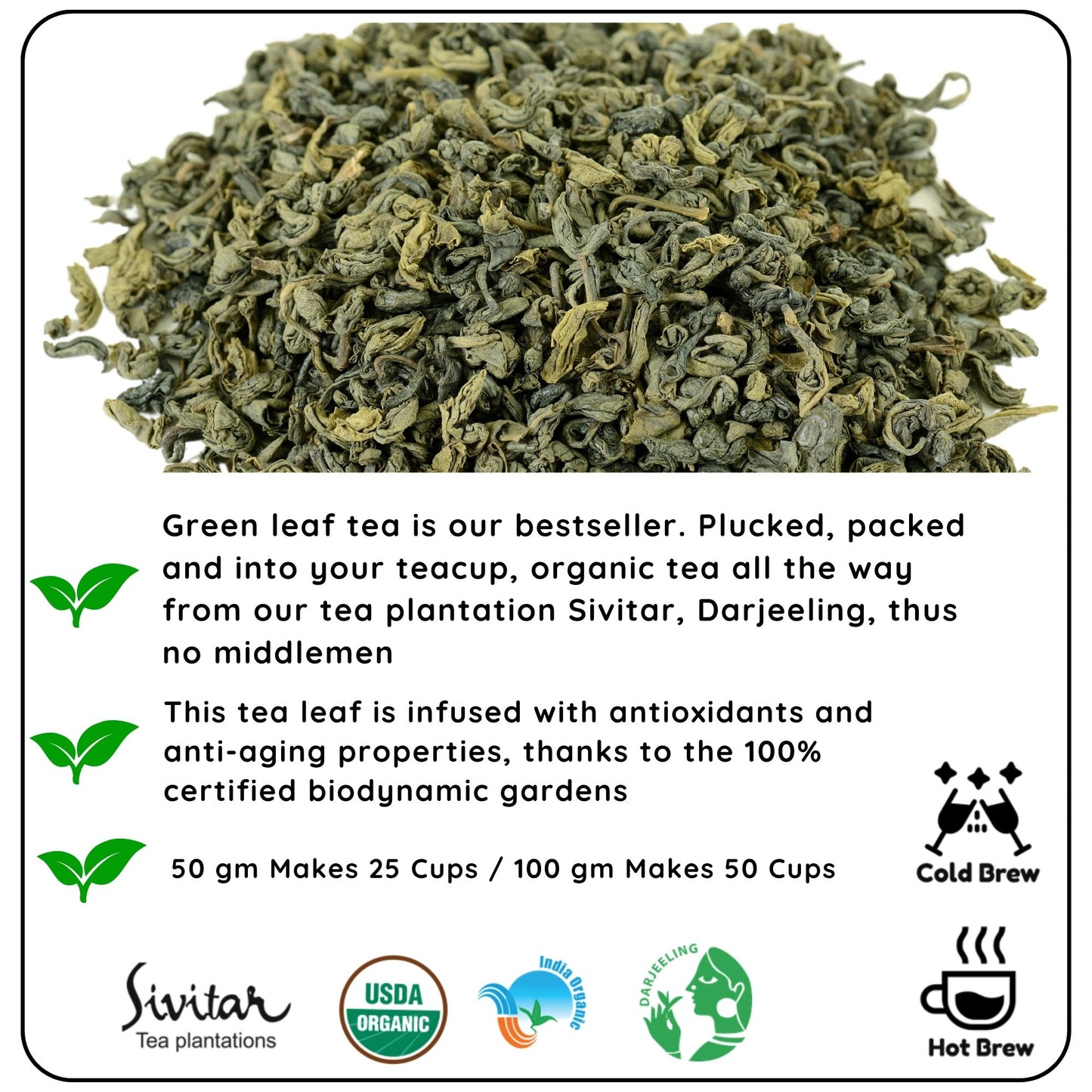 ANTI-AGEING Green Leaf - A Natural Anti-Aging Solution for Healthy and Glowing Skin - Radhikas Fine Teas and Whatnots