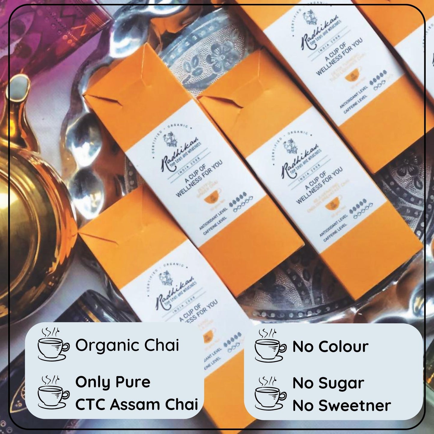Healing Chai's of India - A cuppa of well being for you, Makes 100 Cups - Radhikas Fine Teas and Whatnots