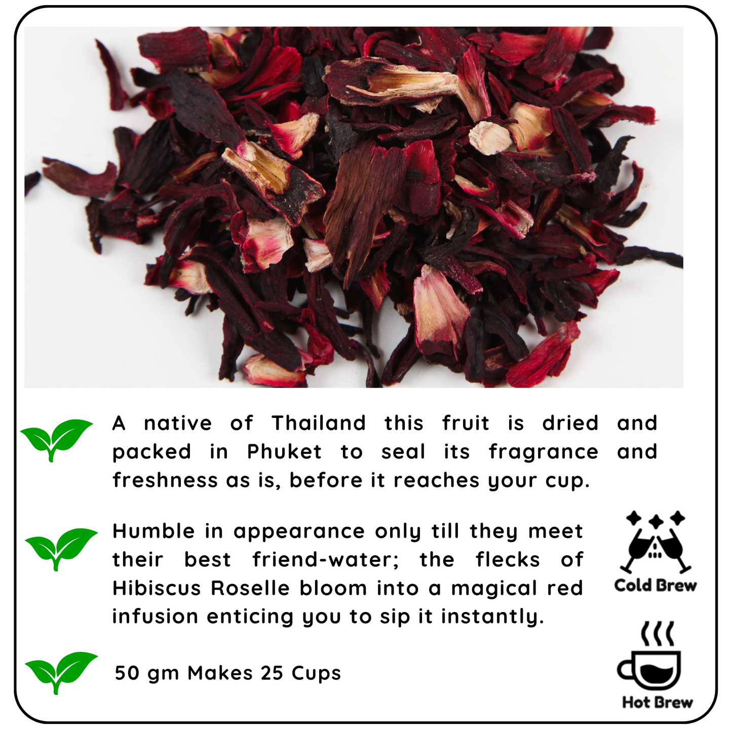 DETOX Thai Hibiscus Roselle Tisane - A Tangy and Refreshing Drink with Vitamin C - Radhikas Fine Teas and Whatnots