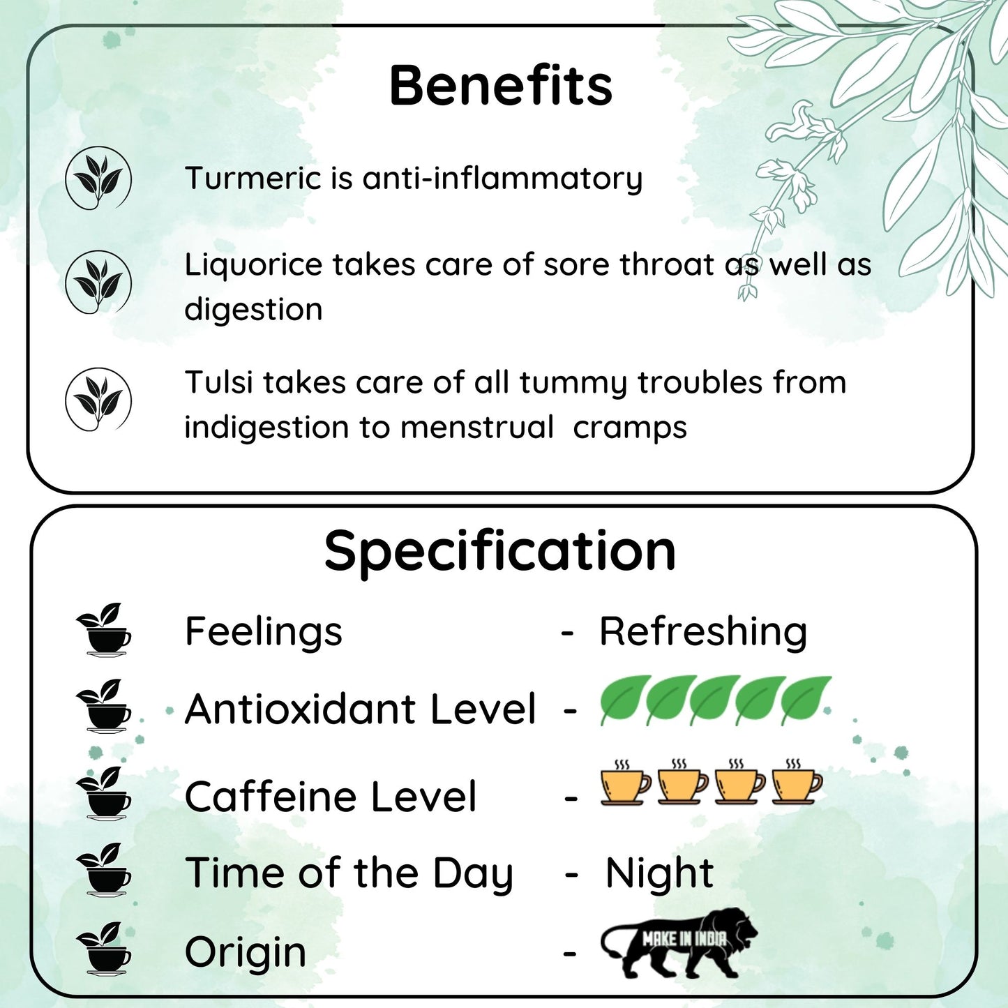 IMMUNITY Turmeric Tulsi Liqourice Chai