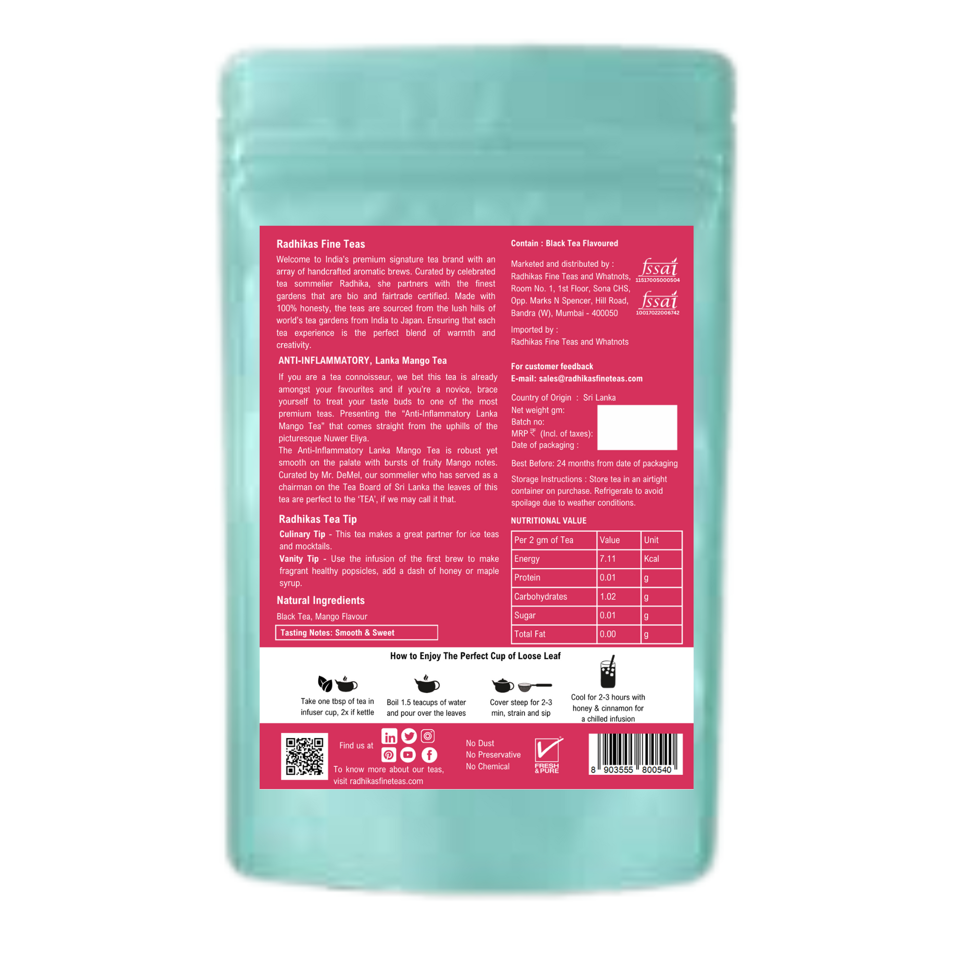 ANTI-INFLAMMATORY Lanka Mango Black Tea