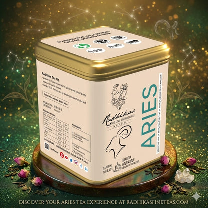 Aries Zodiac Tea Gift – Refreshing Rose Green Tea Infusion