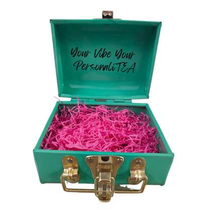 Artistic Metal Tea Trunk for Gifting