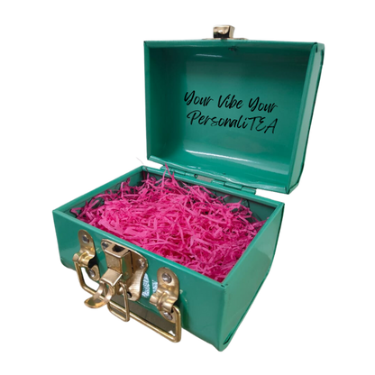 Artistic Metal Tea Trunk for Gifting