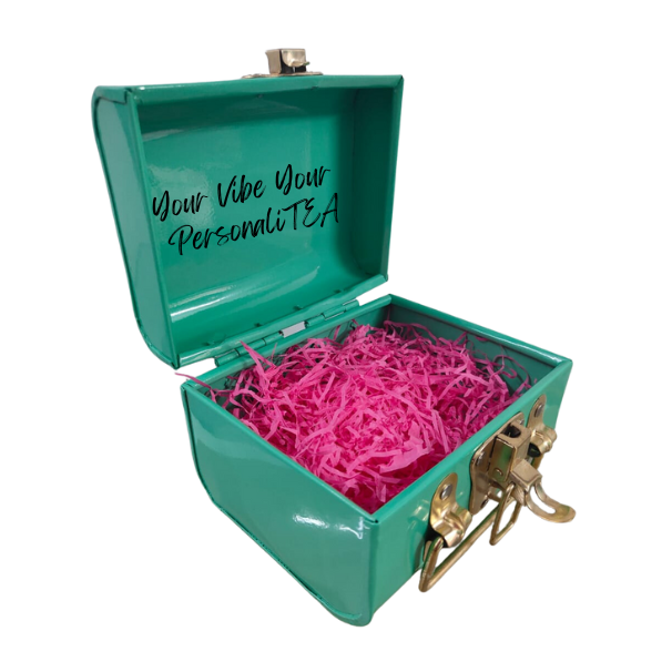 Artistic Metal Tea Trunk for Gifting