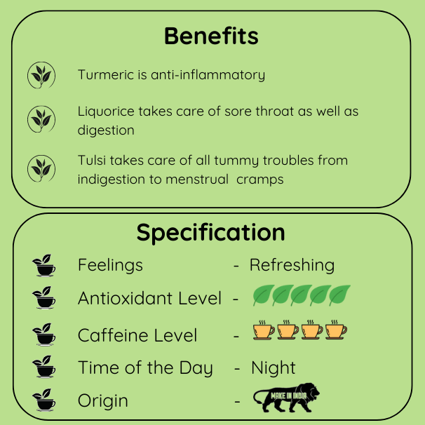 Cancer Turmeric Tulsi Liquorice Chai
