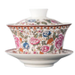Gaiwan The Brewing Cup With Saucer Pink Rose Print