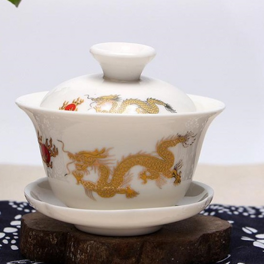 Gaiwan The Brewing Cup With Saucer - The Oriental Teacup Saucer And Lid - Radhikas Fine Teas and Whatnots