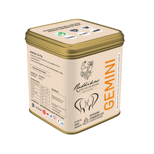 Gemini Strawberry Tea - A special blend that celebrates the Vibrant Synergizer, Zodiac Tea Collection, Gifting
