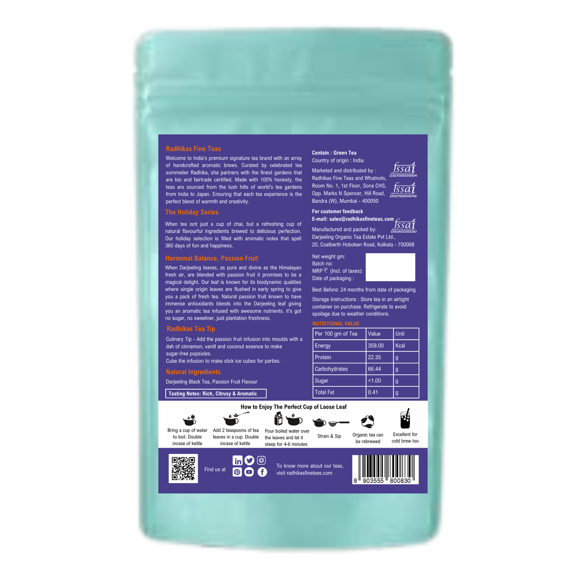 HORMONAL BALANCE Passion Fruit Darjeeling Leaf