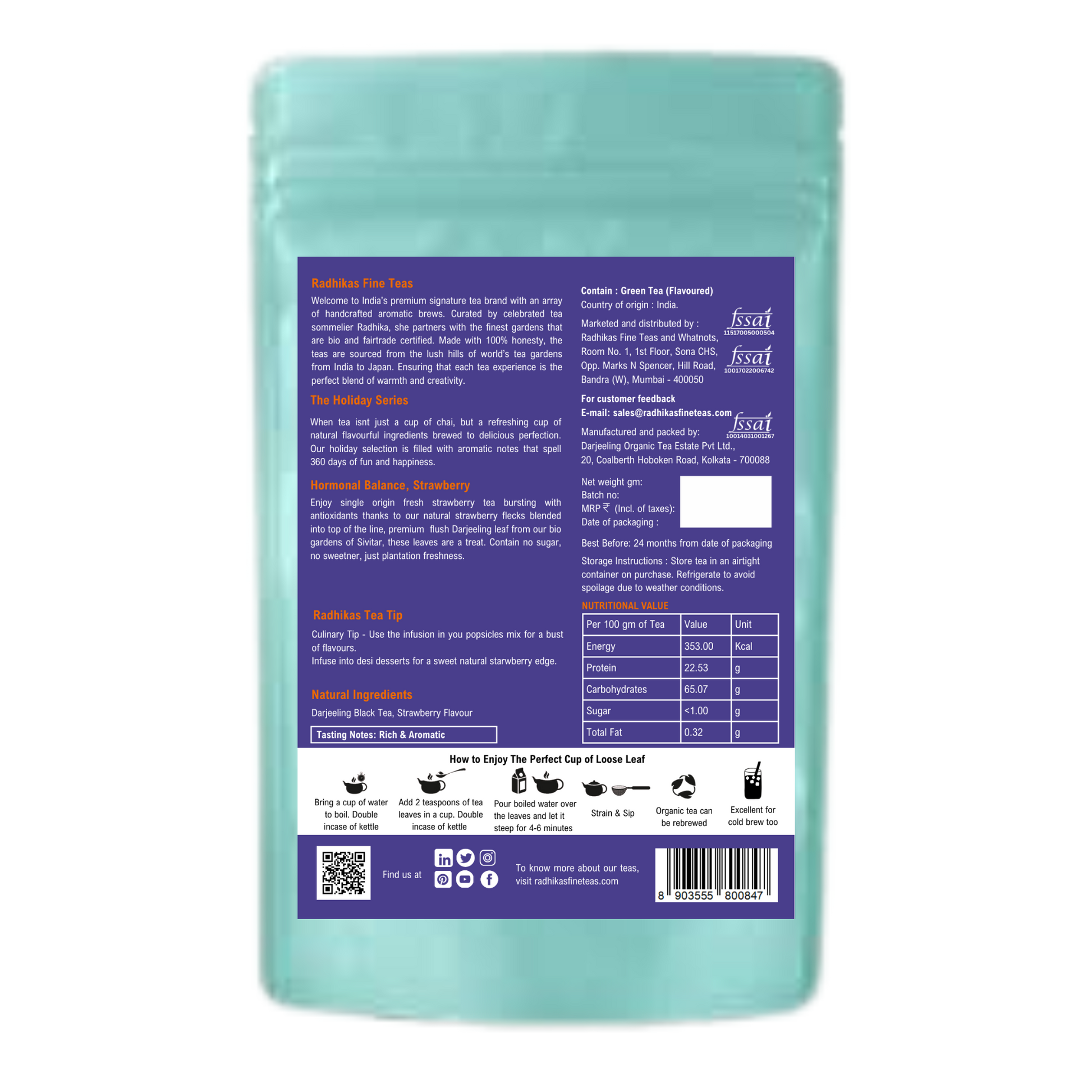 HORMONAL BALANCE Strawberry Darjeeling Leaf