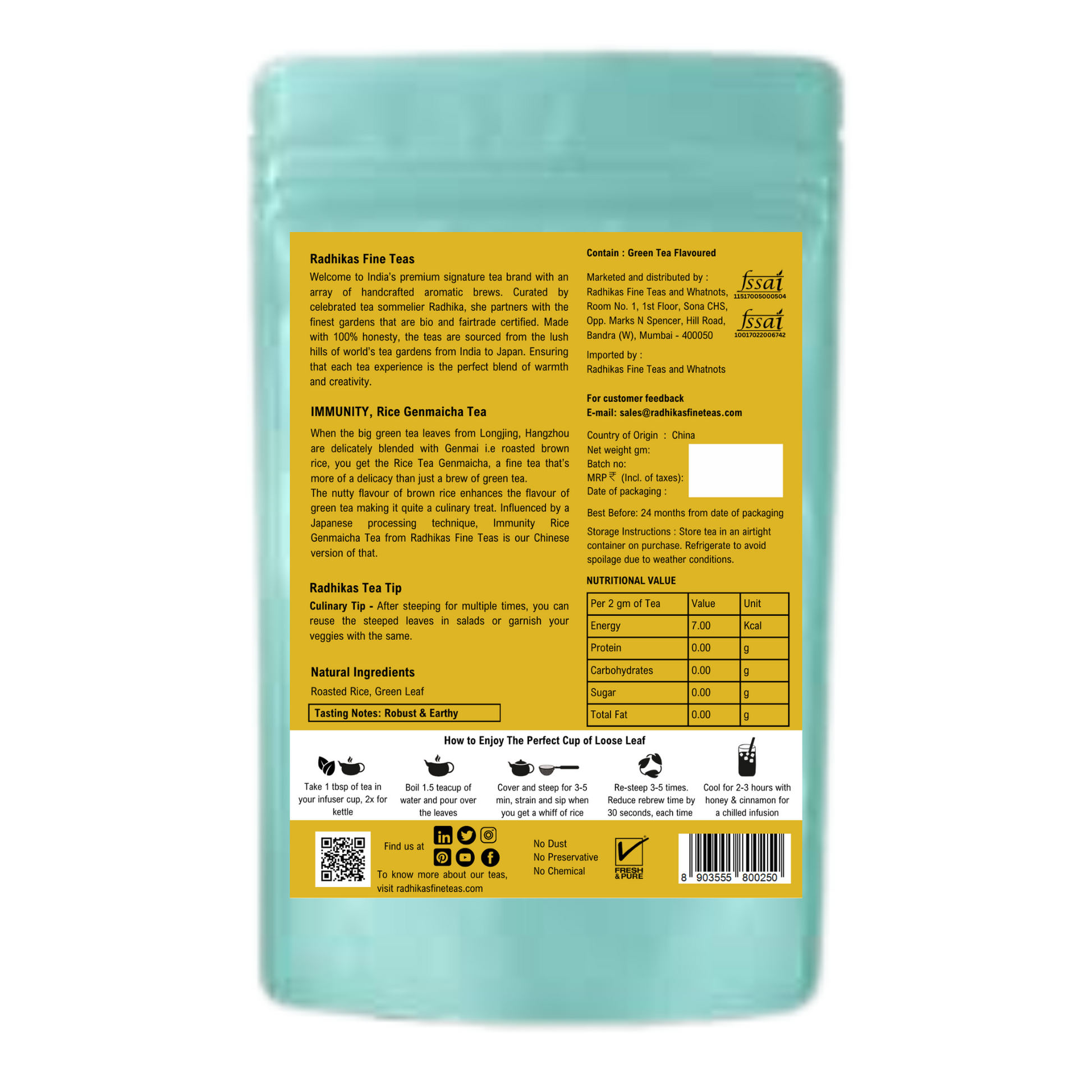 IMMUNITY Rice Genmaicha Tea