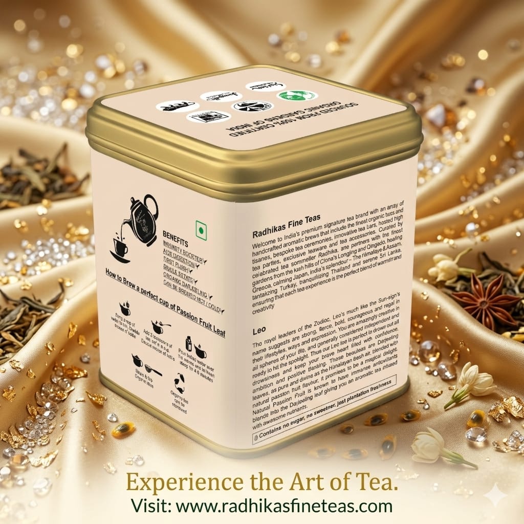 Leo Zodiac Tea Gift – Premium Passion Fruit Black Tea Blend