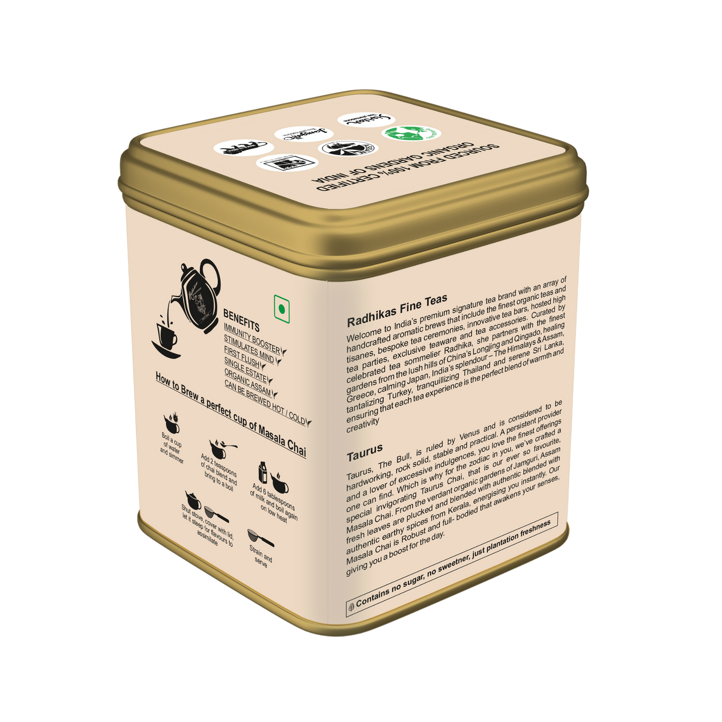 Taurus Invigorating Masala Chai - A special blend that celebrates the Persistant Provider, Zodiac Tea Collection, Gifting