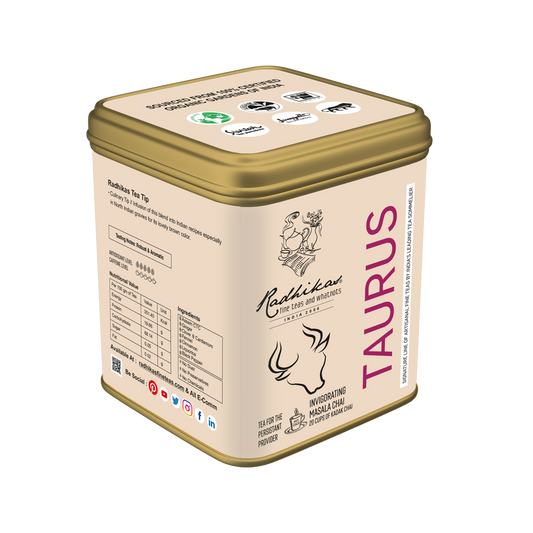 Taurus Invigorating Masala Chai - A special blend that celebrates the Persistant Provider, Zodiac Tea Collection, Gifting