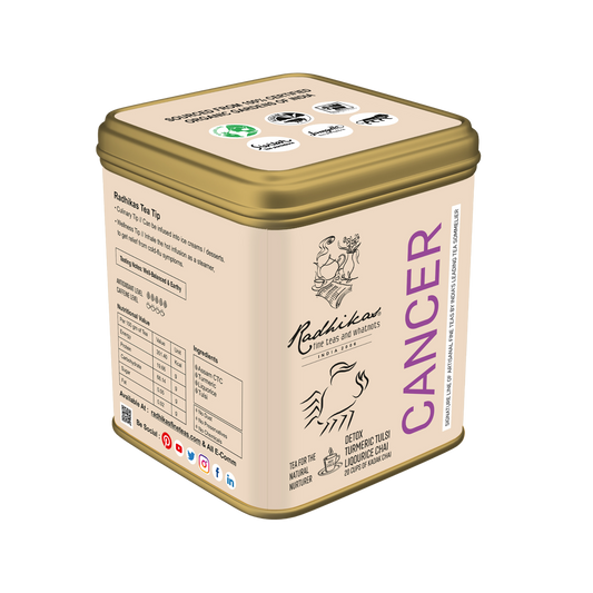 Cancer Turmeric Tulsi Liquorice Chai - A special blend that celebrates the Natural Nurturer, Zodiac Tea Collection, Gifting