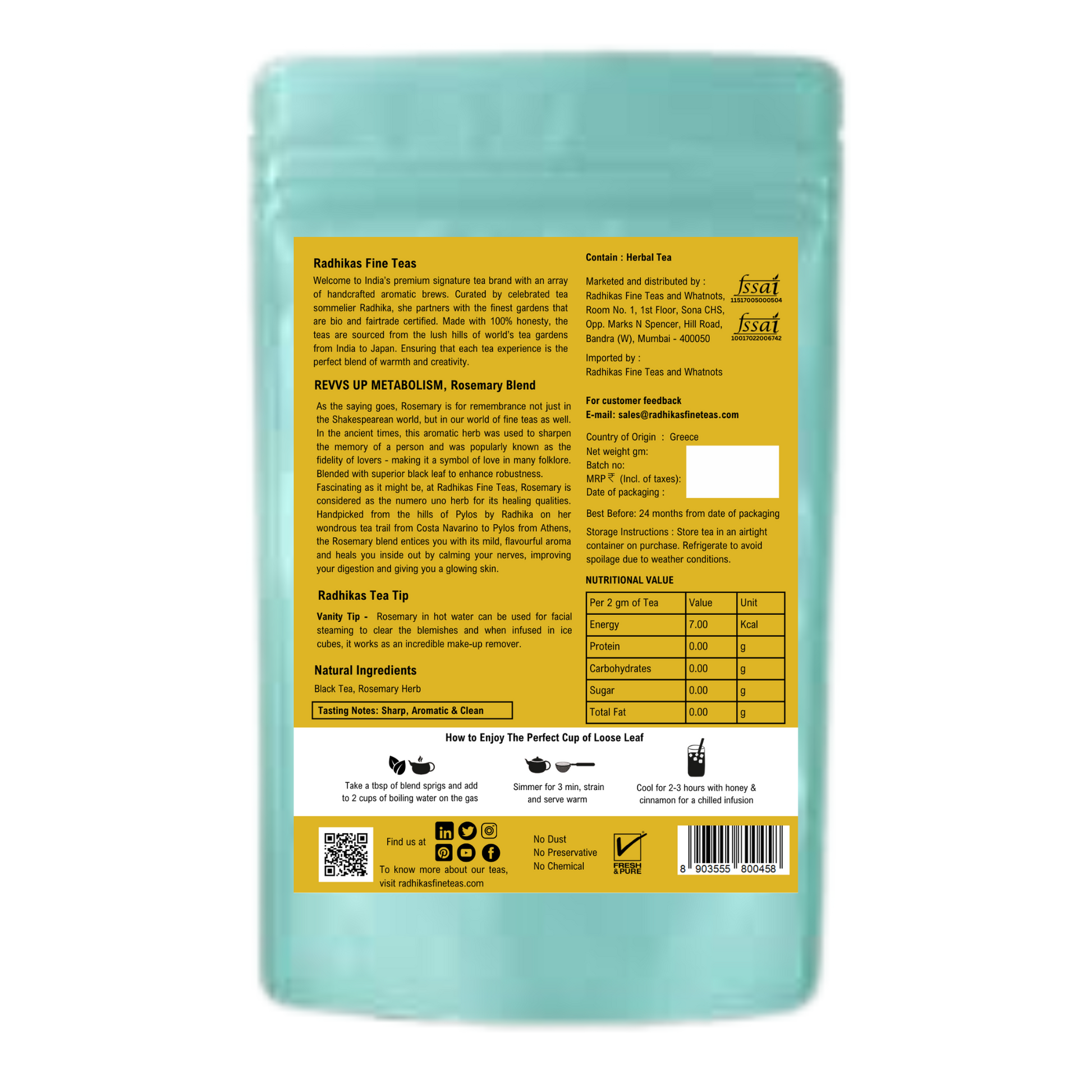 REVVS UP METABOLISM Rosemary Blend