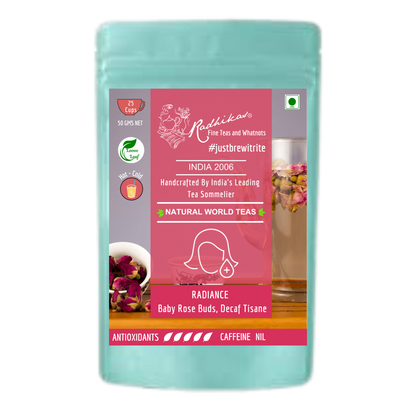 RADIANCE Baby Rose Buds Decaf Tisane - A Tea for Romance and Beauty