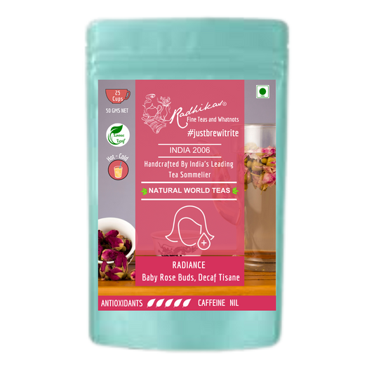 RADIANCE Baby Rose Buds Decaf Tisane - A Tea for Romance and Beauty