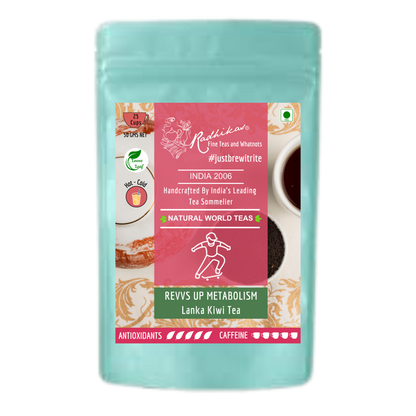 REVVS UP METABOLISM Lanka Kiwi Tea - A Tropical Delight with Antioxidants and Vitamin C