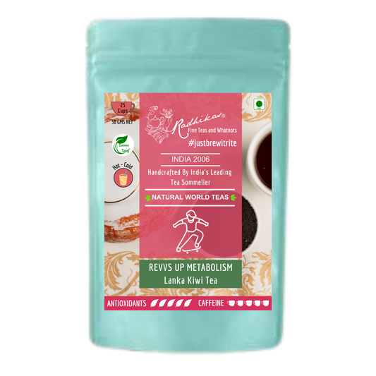 REVVS UP METABOLISM Lanka Kiwi Tea - A Tropical Delight with Antioxidants and Vitamin C