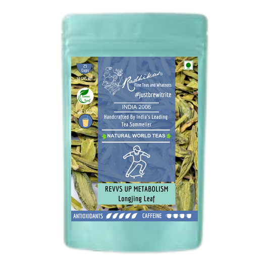 REVVS UP METABOLISM Longjing Leaf - A Pan-Roasted Green Tea for Energy and Health