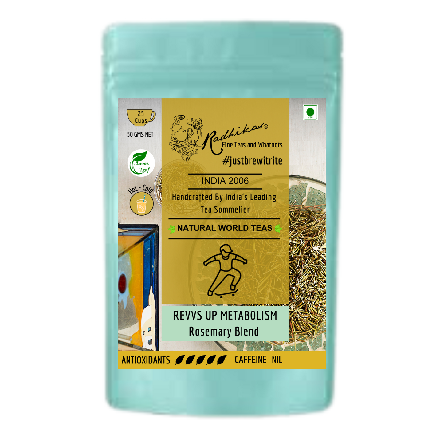 REVVS UP METABOLISM Rosemary Blend - A Refreshing and Aromatic Herbal Tea