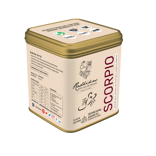 Scorpio Kashmiri Kahwa Tea - A special blend that celebrates the Super Power, Zodiac Tea Collection, Gifting