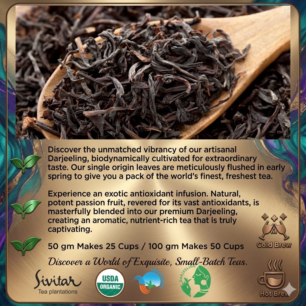 Wellness Darjeeling Passion Fruit Tea  Refreshing & Uplifting Infusion
