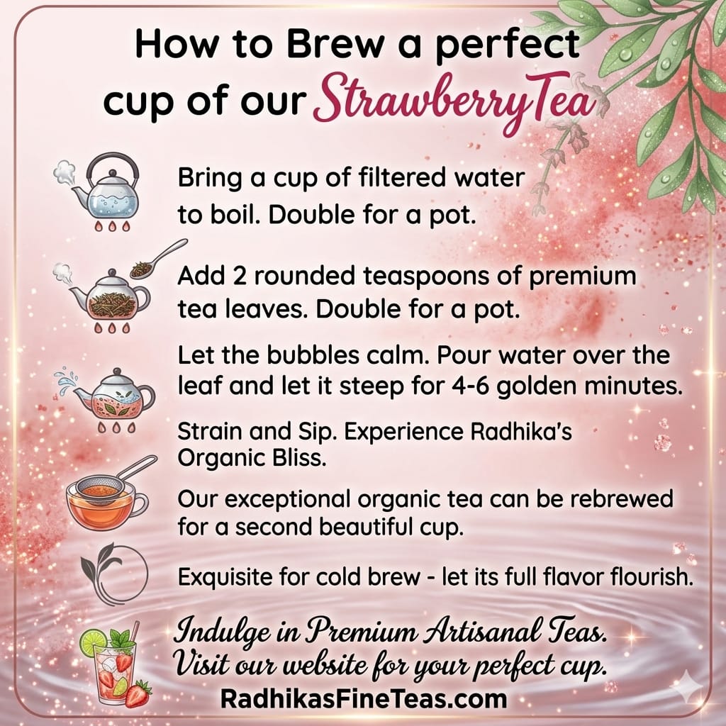 Best Darjeeling Tea with Strawberry  Light & Refreshing