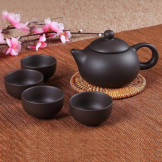 Yixing Kettle Set With 4 Cups - The Exceptional Teaware for Tea Lovers - Radhikas Fine Teas and Whatnots 