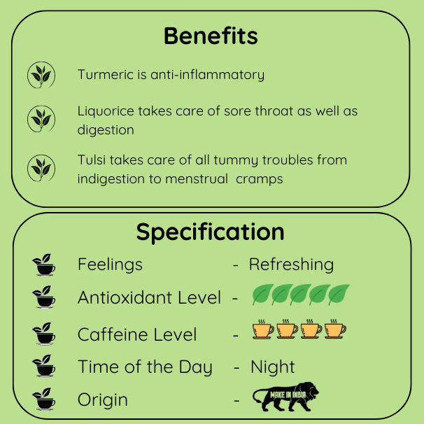 Cancer Turmeric Tulsi Liquorice Chai - A special blend that celebrates the Natural Nurturer, Zodiac Tea Collection, Gifting