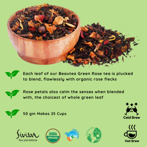 Aries Green Rose - A special blend that celebrates the Trailblazer, Zodiac Tea Collection, Gifting