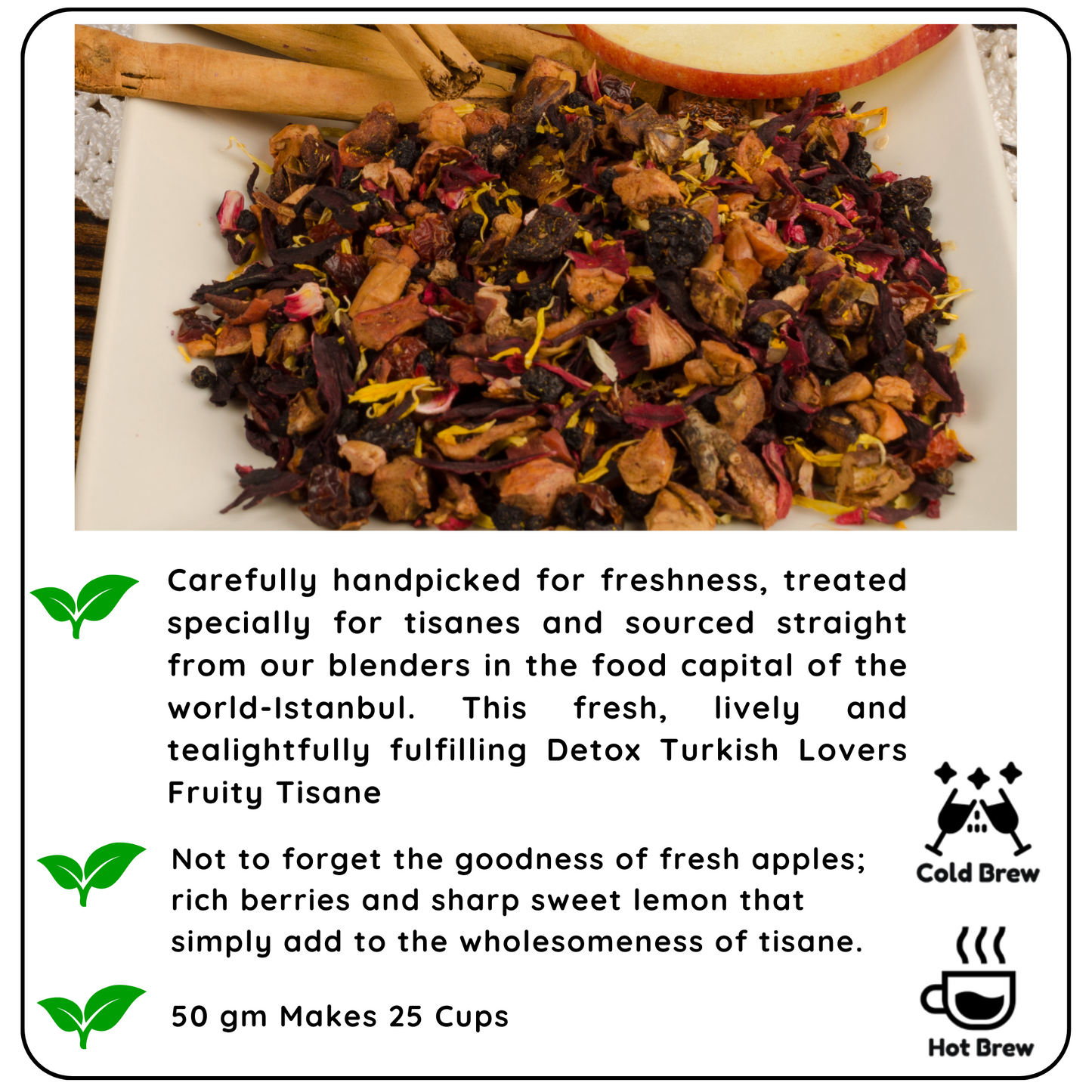 DETOX Turkish Lovers Fruity Tisane - A Delicious Way to Nourish Your Skin and Soul - Radhikas Fine Teas and Whatnots