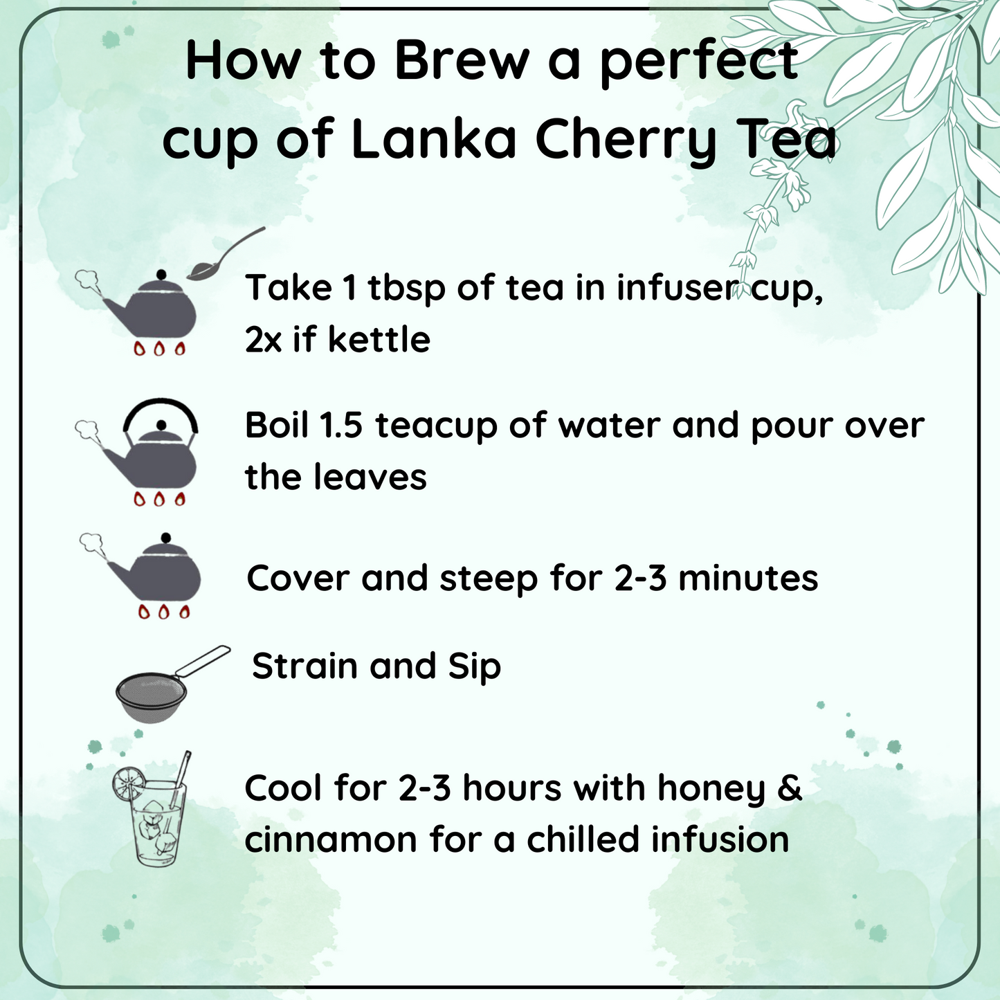 INVIGORATING Lanka Cherry Tea - A Natural Remedy for Insomnia and Stress - Radhikas Fine Teas and Whatnots