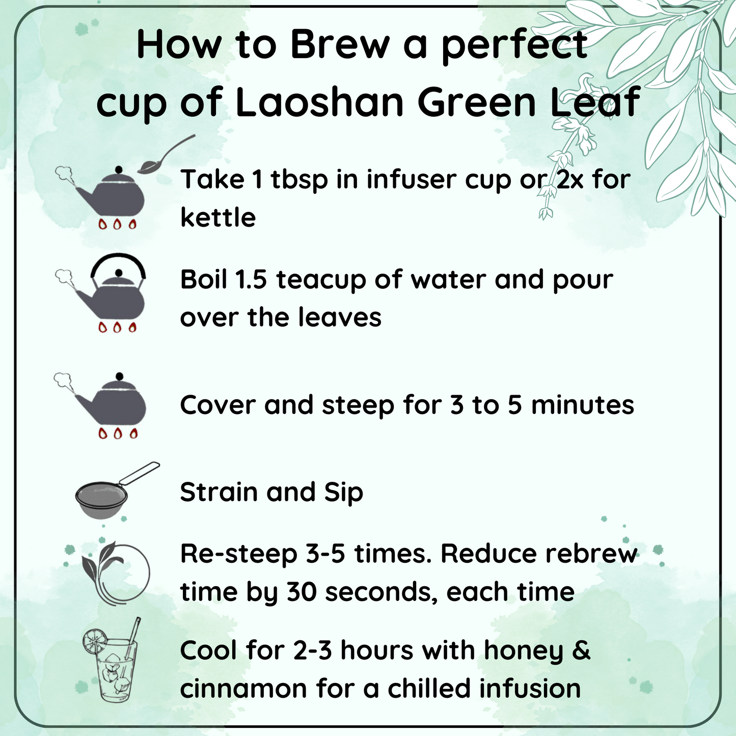 ENERGY China Laoshan Green Leaf - The Tea That Gives You More Energy and Focus - Radhikas Fine Teas and Whatnots