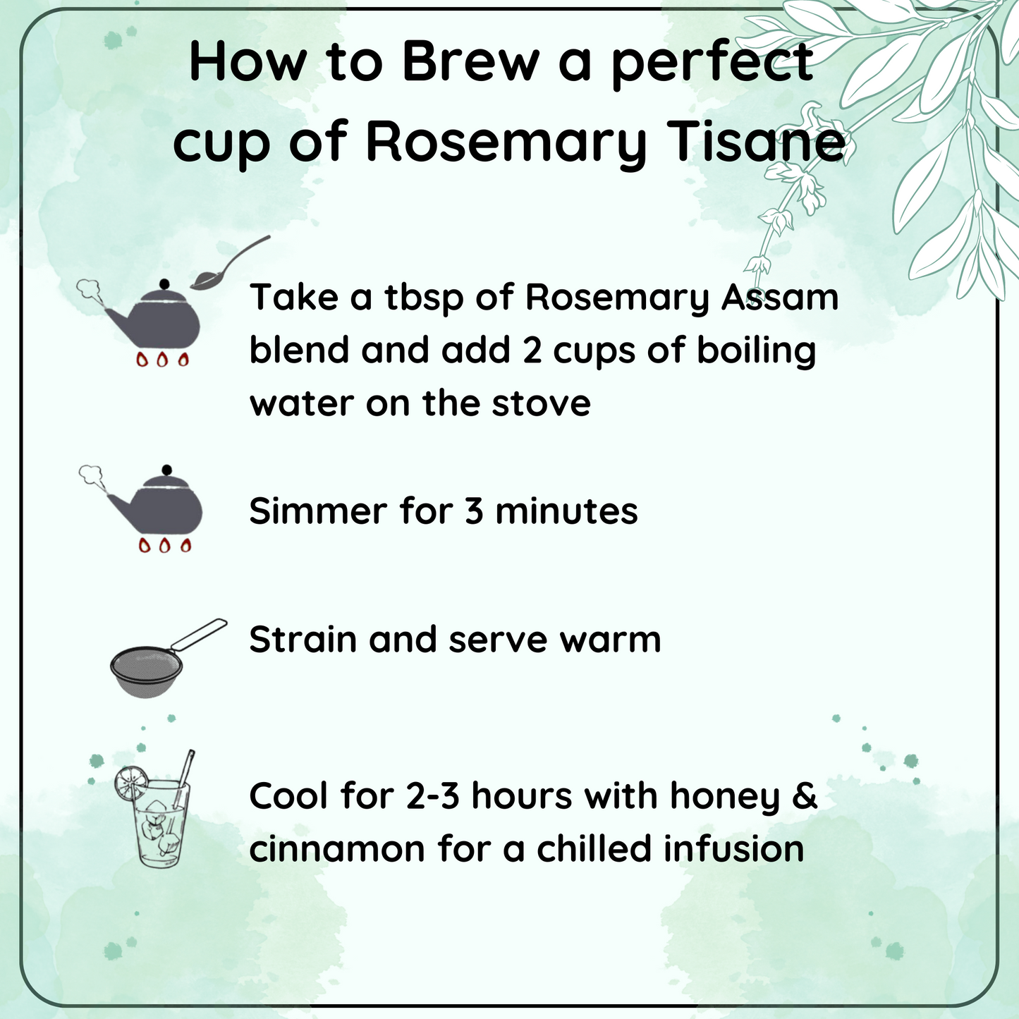 DETOX Greek Rosemary Tisane - A Refreshing and Aromatic Herbal Tea - Radhikas Fine Teas and Whatnots