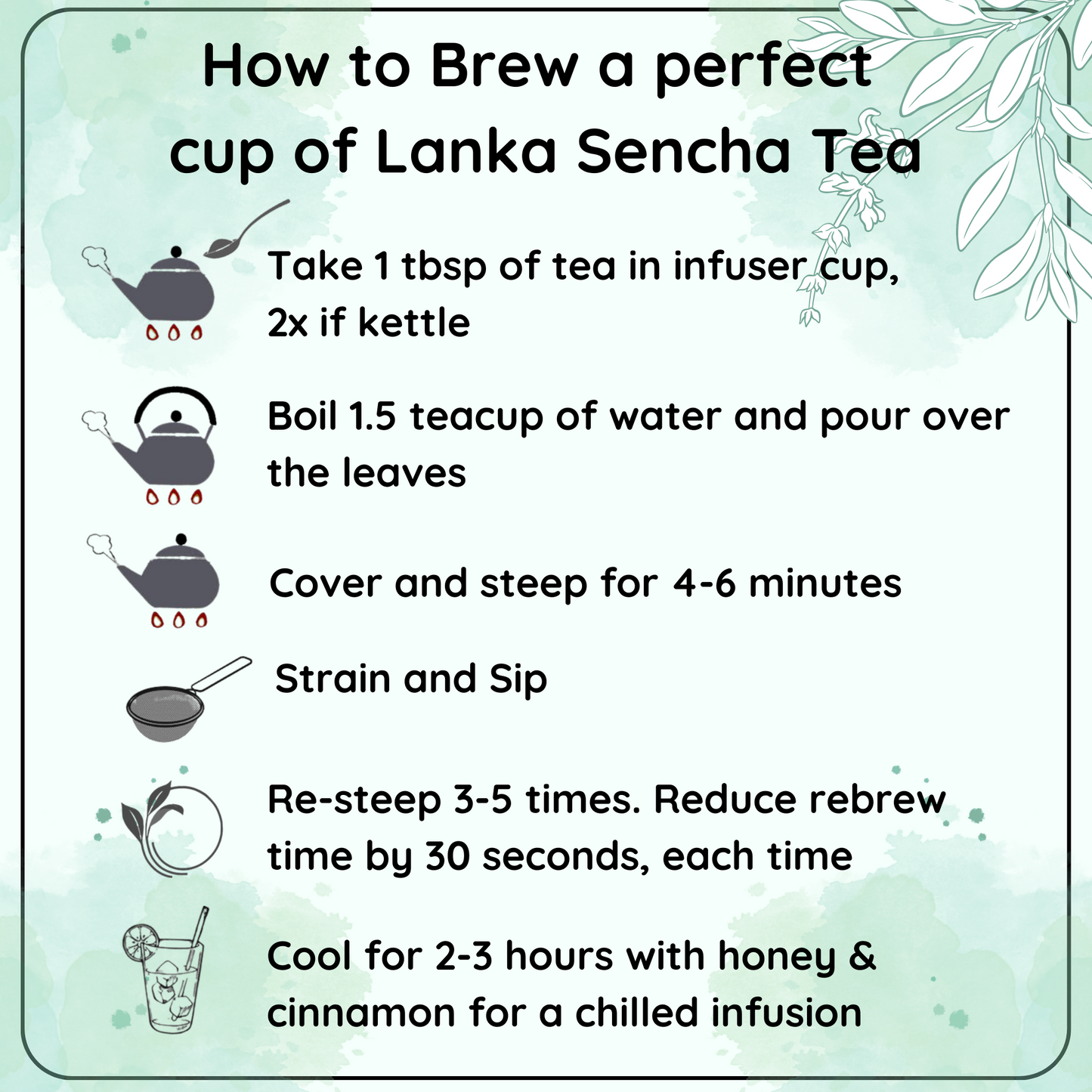 ENERGY Lanka Sencha Tea - A Tea That's Fresh and Zesty - Radhikas Fine Teas and Whatnots